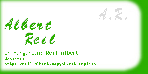 albert reil business card